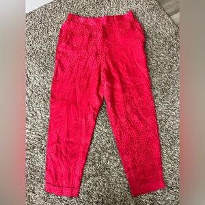 Just Cavalli Vibrant Red Silk Pants